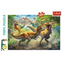 Puzzle 160 elementów Walczące Tyranozaury Puzzle 160 elementów Walczące Tyranozaury