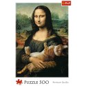 Puzzle 500 elementów Mona Lisa i kot Mruczek Puzzle 500 elementów Mona Lisa i kot Mruczek