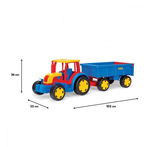 Traktor z przyczepą 120 cm Gigant pudełko Traktor z przyczepą 120 cm Gigant pudełko