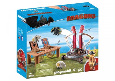Zestaw z figurkami Dragons 9461 Pyskacz Gbur z katapultą do owiec Zestaw z figurkami Dragons 9461 Pyskacz Gbur z katapultą do owiec