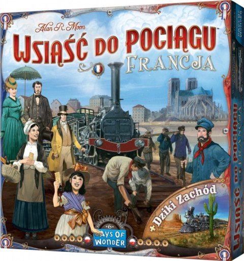 Gra Wsiąść do pociągu Kolekcja Map 6 - Francja i Dziki Zachód Gra Wsiąść do pociągu Kolekcja Map 6 - Francja i Dziki Zachód