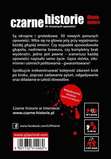 Gra Czarne historie Głupia śmierć Gra Czarne historie Głupia śmierć