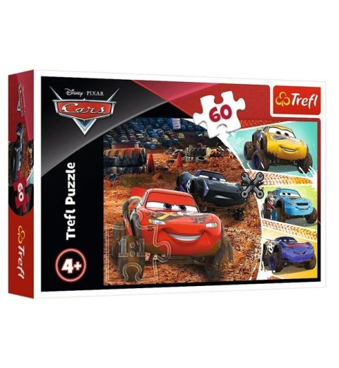 Puzzle 60 elementów - Auta 3, Zygzak McQeen z przyjaciółmi Puzzle 60 elementów - Auta 3, Zygzak McQeen z przyjaciółmi