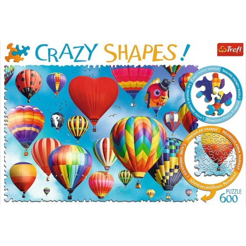 Puzzle 600 elementów Crazy Shapes - Kolorowe balony Puzzle 600 elementów Crazy Shapes - Kolorowe balony