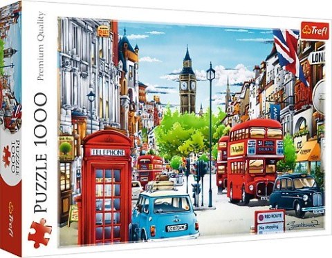 Puzzle 1000 elementów - Ulica Londynu Puzzle 1000 elementów - Ulica Londynu