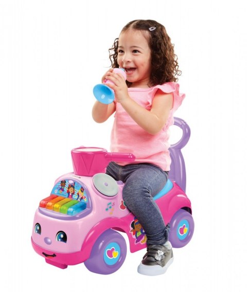 Jeździk Fisher Price Muzyczna Parada różowy Jeździk Fisher Price Muzyczna Parada różowy