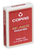 Karty Poker 100% Plastik PKJ. Talia czerwona, duży index w 2 rogach Karty Poker 100% Plastik PKJ. Talia czerwona, duży index w 2 rogach