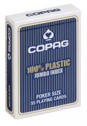 Karty Pokera 100% Plastik PKJ4. Talia niebieska, duży index w 4 rogach Karty Pokera 100% Plastik PKJ4. Talia niebieska, duży index w 4 rogach