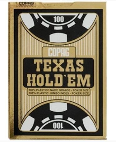 Karty poker Texas Jumbo czarne Karty poker Texas Jumbo czarne