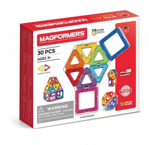 Klocki magnetyczne basic 30 elementów Klocki magnetyczne basic 30 elementów