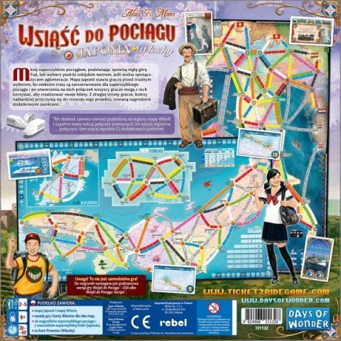 Gra Wsiąść do Pociagu: Kolekcja map 7 - Japonia i Włochy Gra Wsiąść do Pociagu: Kolekcja map 7 - Japonia i Włochy