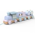 Klocki drewniane pociąg zwierzątka Pastel Klocki drewniane pociąg zwierzątka Pastel