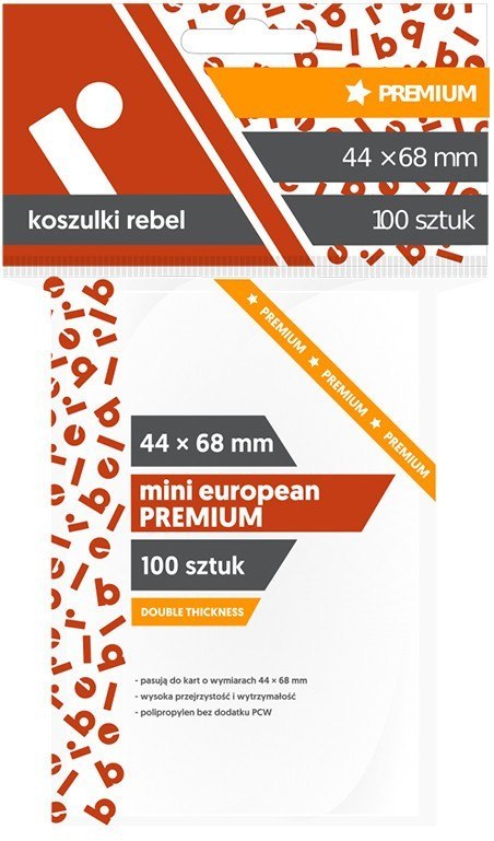 Koszulki 44x68mm Mini European Premium 100 sztuk Koszulki 44x68mm Mini European Premium 100 sztuk