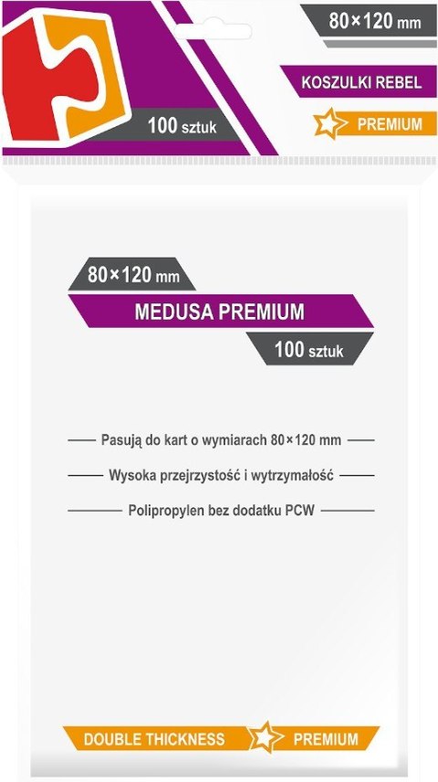 Koszulki 80x120mm Medusa Premium 100 sztuk Koszulki 80x120mm Medusa Premium 100 sztuk