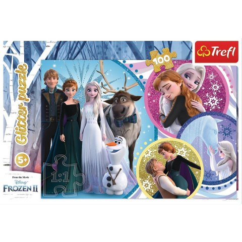 Puzzle 100 elementów Glitter W blasku miłości Frozen 2 Puzzle 100 elementów Glitter W blasku miłości Frozen 2