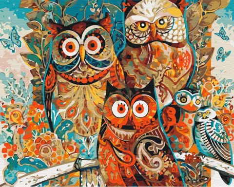 Obraz Paint it! Malowanie po numerach. Sowy Obraz Paint it! Malowanie po numerach. Sowy