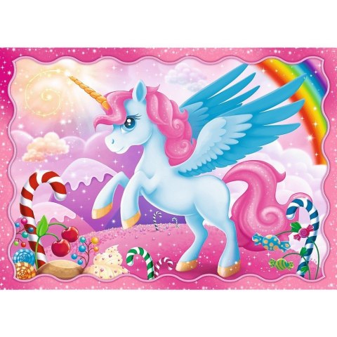 Puzzle 4w1 Jednorożce i magia Puzzle 4w1 Jednorożce i magia
