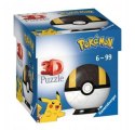 Puzzle 54 elementy 3D Kula, Pokemon czarna Puzzle 54 elementy 3D Kula, Pokemon czarna