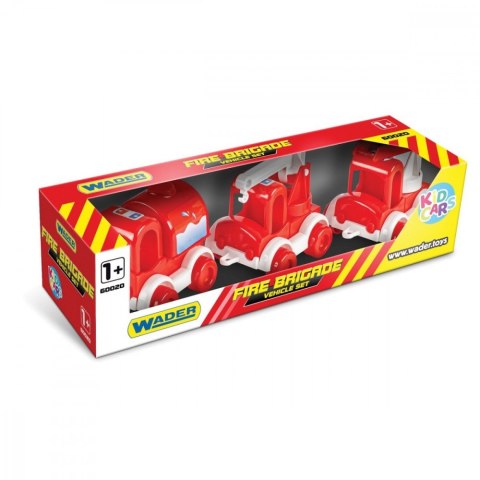 Zestaw 3 autek Kid Cars Straż pożarna Zestaw 3 autek Kid Cars Straż pożarna