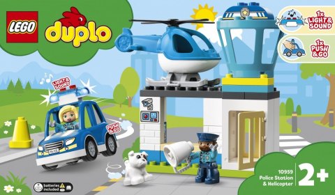 Klocki DUPLO 10959 Posterunek policji i helikopter Klocki DUPLO 10959 Posterunek policji i helikopter