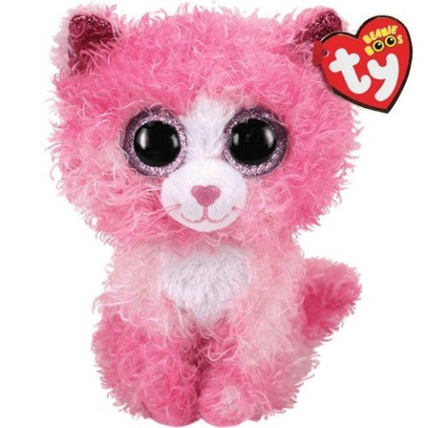 Maskotka TY Kot różowy z kręconymi włosami Reagan 24 cm Maskotka TY Kot różowy z kręconymi włosami Reagan 24 cm
