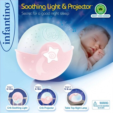 Projektor 2w1 Infantino różowy Projektor 2w1 Infantino różowy