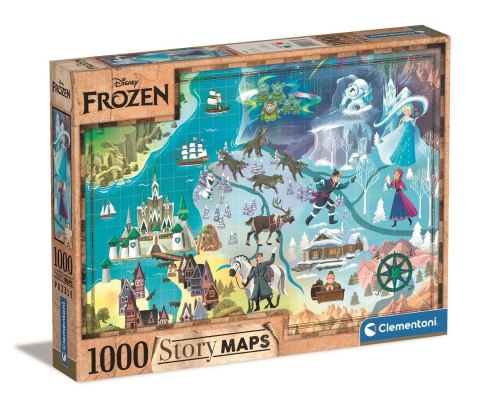 Puzzle 1000 elementów Story Maps Kraina Lodu Puzzle 1000 elementów Story Maps Kraina Lodu