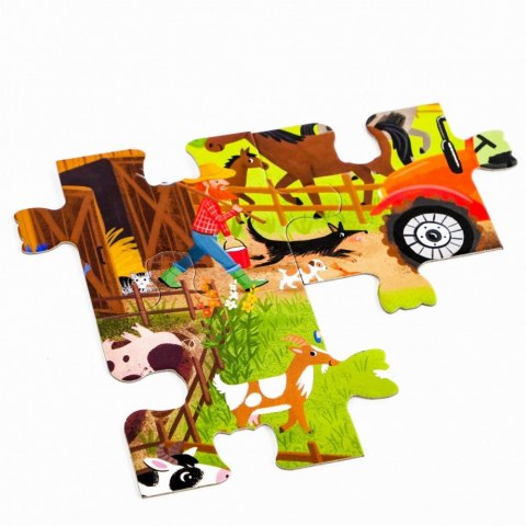 Puzzle 16 elementów Dzień w gospodarstwie Puzzle 16 elementów Dzień w gospodarstwie