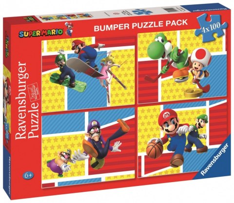 Puzzle 4x100 elementów Super Mario Puzzle 4x100 elementów Super Mario