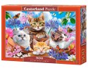 Puzzle 500 elementów Kotki w kwiatach Puzzle 500 elementów Kotki w kwiatach