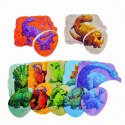Puzzle dwuelementowe Dinozaury i ich dzieci Puzzle dwuelementowe Dinozaury i ich dzieci