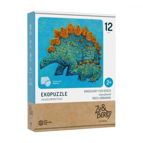 Puzzle dwuelementowe Dinozaury i ich dzieci Puzzle dwuelementowe Dinozaury i ich dzieci