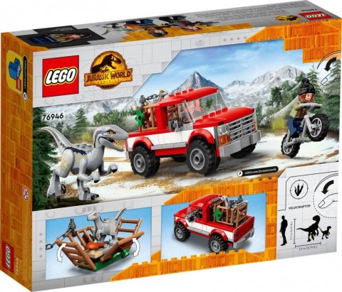 Klocki Jurassic World 76946 Schwytanie welociraptorów Blue i Bety Klocki Jurassic World 76946 Schwytanie welociraptorów Blue i Bety