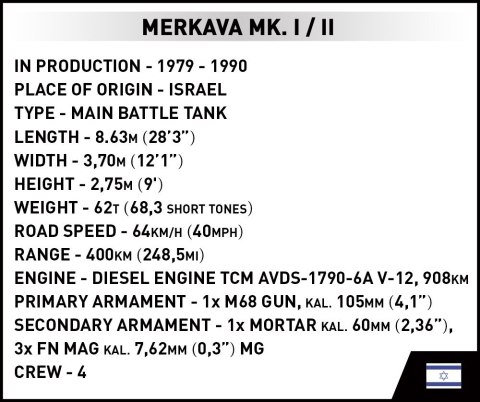 Klocki Merkava Mk. 1/2 Klocki Merkava Mk. 1/2
