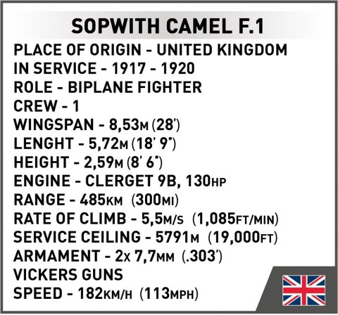 Klocki Sopwith Camel F.1 Klocki Sopwith Camel F.1