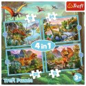 Puzzle 4w1 Wyjątkowe dinozaury Puzzle 4w1 Wyjątkowe dinozaury