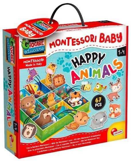 Gra Montessori Baby pudełko - Szczęśliwe zwierzęta Gra Montessori Baby pudełko - Szczęśliwe zwierzęta