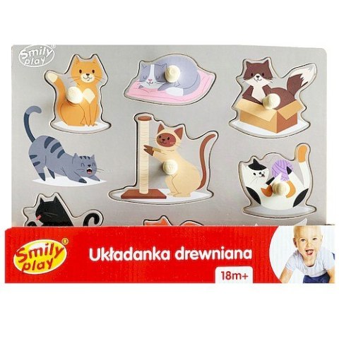 Układanka drewniana Zwierzęta Kotki Układanka drewniana Zwierzęta Kotki
