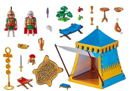 Zestaw figurek Asterix 71015 Namiot dowódcy z generałami Zestaw figurek Asterix 71015 Namiot dowódcy z generałami