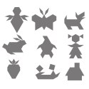 Gra układanka Motyl tangram w puszce Gra układanka Motyl tangram w puszce