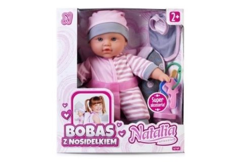 Lalka Natalia Bobas z nosidełkiem 28 cm Lalka Natalia Bobas z nosidełkiem 28 cm
