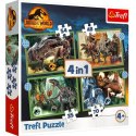 Puzzle 4w1 Groźne dinozaury Jurassic World Puzzle 4w1 Groźne dinozaury Jurassic World