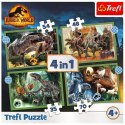 Puzzle 4w1 Groźne dinozaury Jurassic World Puzzle 4w1 Groźne dinozaury Jurassic World