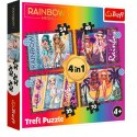 Puzzle 4w1 Modne laleczki Rainbow High Puzzle 4w1 Modne laleczki Rainbow High
