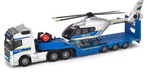Zestaw policyjny Majorette Grand Volvo ciężarówka + helikopter 35 cm Zestaw policyjny Majorette Grand Volvo ciężarówka + helikopter 35 cm