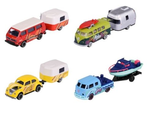 Pojazd Majorette Volkswagen z przyczepką 4 rodzaje Pojazd Majorette Volkswagen z przyczepką 4 rodzaje