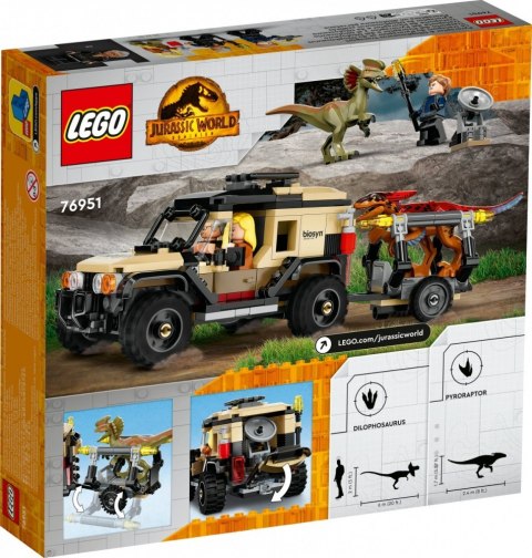 Klocki Jurassic World 76951 Transport pyroraptora i dilofozaura Klocki Jurassic World 76951 Transport pyroraptora i dilofozaura