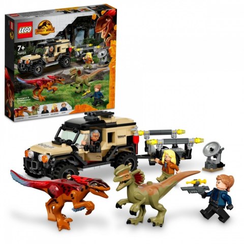 Klocki Jurassic World 76951 Transport pyroraptora i dilofozaura Klocki Jurassic World 76951 Transport pyroraptora i dilofozaura