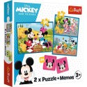 Puzzle 2w1 memos Poznaj bohaterów Disneya Puzzle 2w1 memos Poznaj bohaterów Disneya