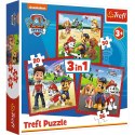 Puzzle 3w1 Wesołe pieski, Psi Patrol Puzzle 3w1 Wesołe pieski, Psi Patrol